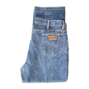 Wrangler Jeans Mens 38x28 Blue Slim Fit Cowboy Cut 36MWZ Western Rancher Rodeo